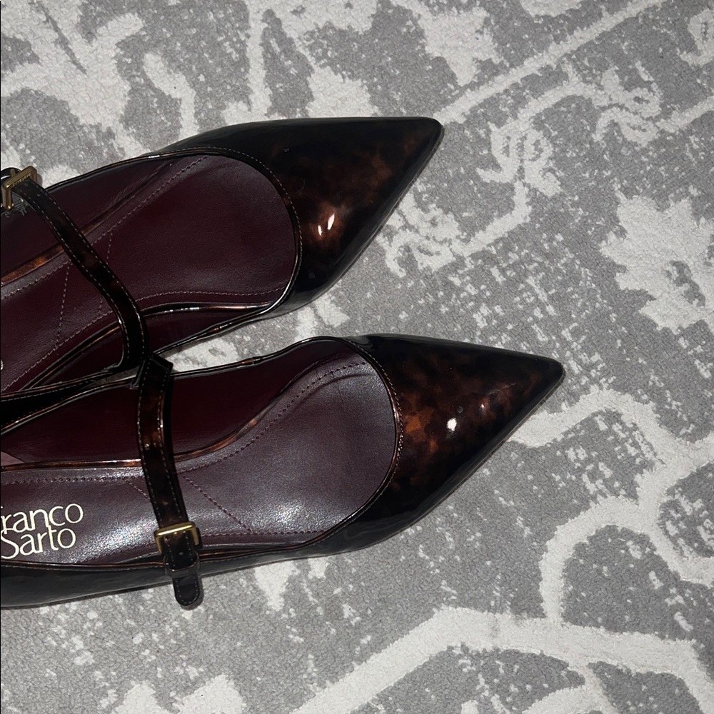 Franco Sarto animal Brown Mary Jane Flats